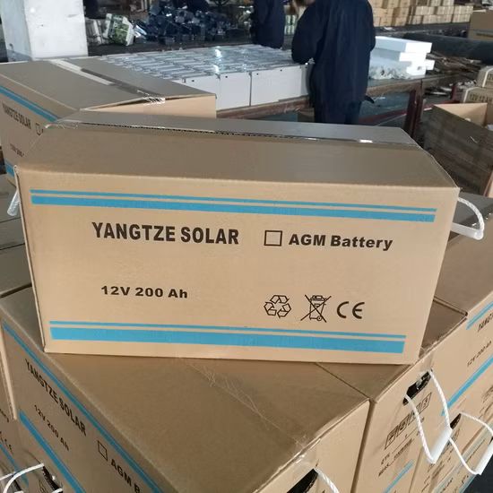 5 Years Warranty Storage Solar 12V 200ah Gel Deep Cycle Battery for Power Bank